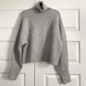 & OTHER STORIES Gray Turtleneck Mock Neck Soft Alp